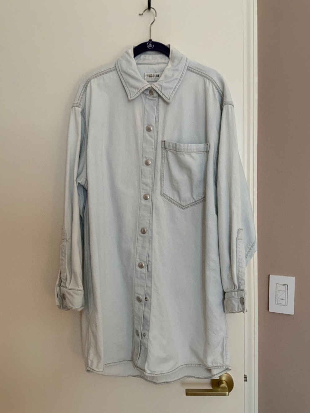 Agolde denim shirt dress